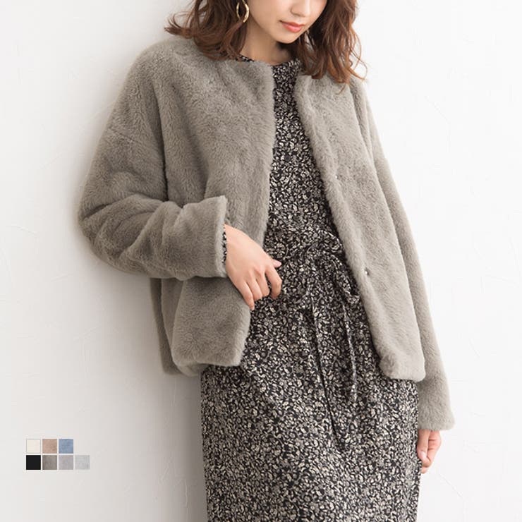 フェイクファーノーカラーコート アウター ブルゾン ジャケット ファー 品番 Prtw Pierrot ピエロ のレディースファッション通販 Shoplist ショップリスト