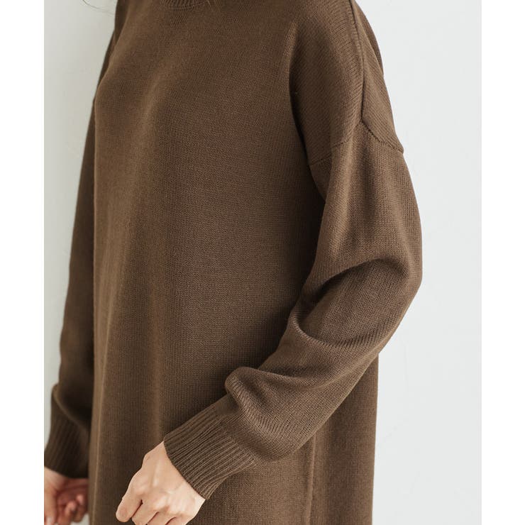 ネックが選べるサイドスリットニットワンピース ワンピース ニットワンピ ニット | Pierrot | 詳細画像7 