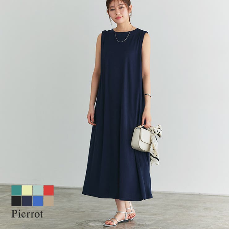 タックスリーブロングワンピース ワンピース ロング | Pierrot | 詳細画像1 