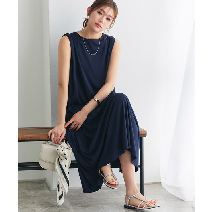 タックスリーブロングワンピース ワンピース ロング[品番