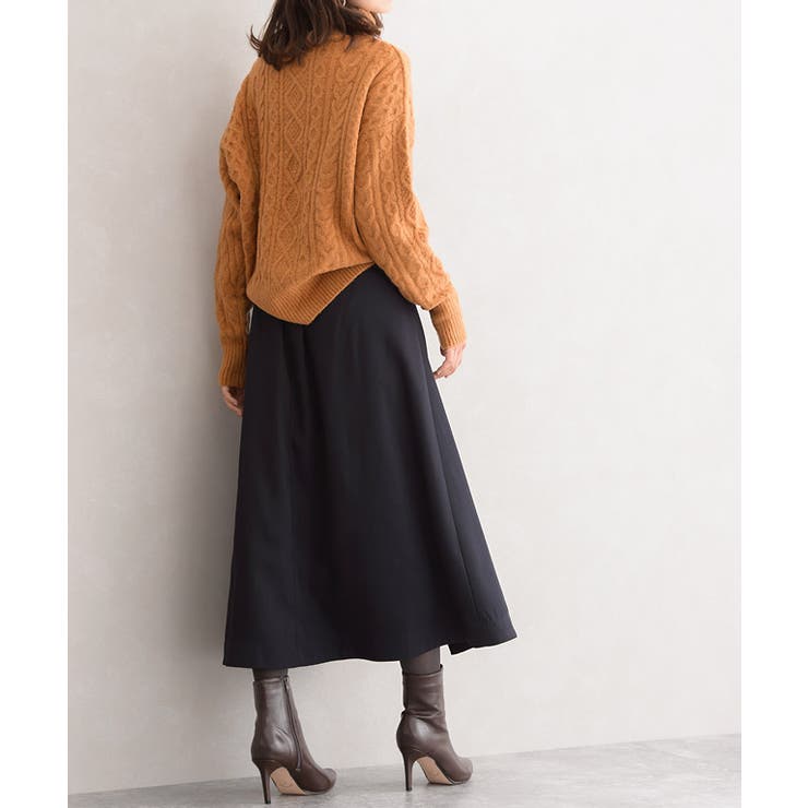 チェックプリーツ切り替えスカート スカート プリーツ チェック柄 ミモレ丈 | Pierrot | 詳細画像7 