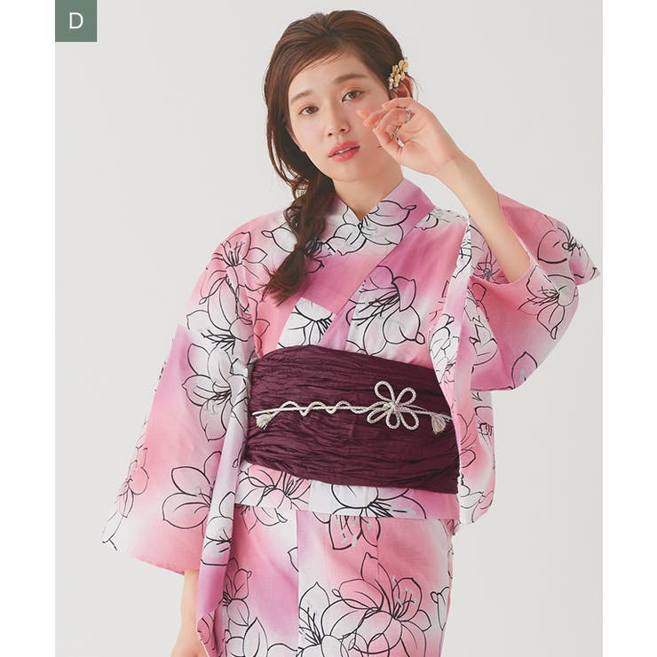 浴衣　帯　セット　セパレート　兵児帯　3点セット　1回着用 浴衣 セット レディース セパレート浴衣 浴衣セット 兵児帯 2024