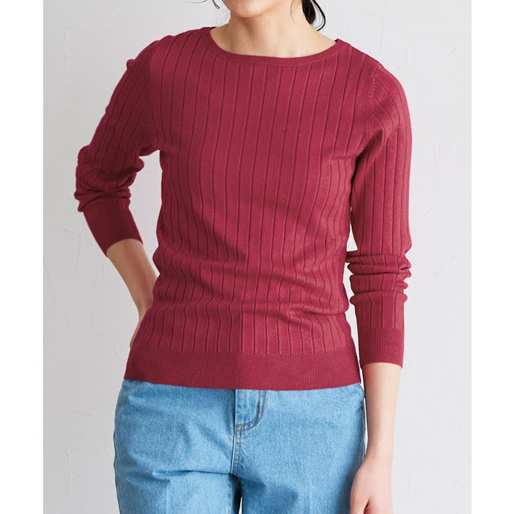 2typeから選べるシルクタッチ長袖リブニット リブニット UV | Pierrot | 詳細画像10 