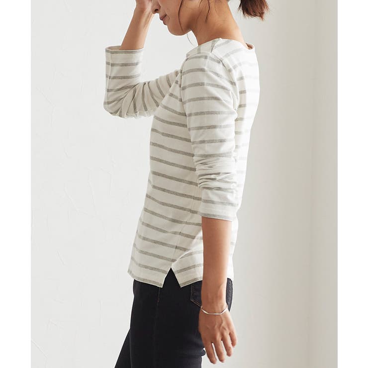 綿100％ 選べる3type 地厚長袖ボーダーカットソー トップス0双 カット | Pierrot | 詳細画像13 