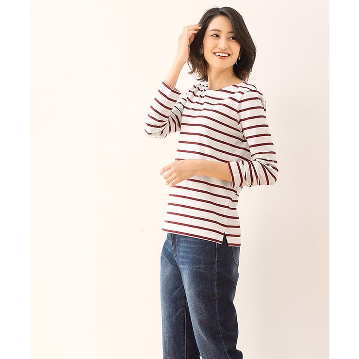 綿100％ 選べる3type 地厚長袖ボーダーカットソー トップス0双 カット | Pierrot | 詳細画像11 