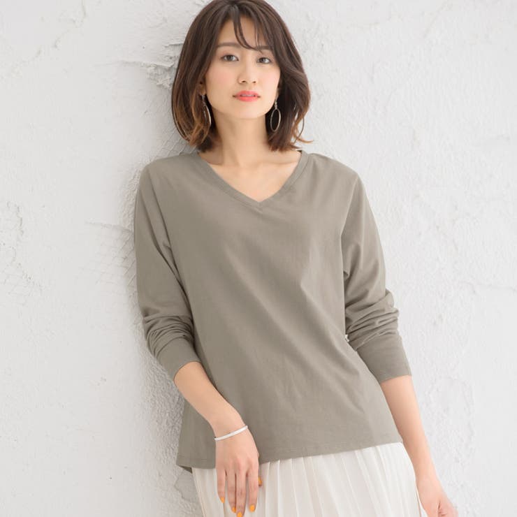 コットン100 ロングtシャツロンt 綿100 コットン100 カットソー 品番 Prtw Pierrot ピエロ のレディース ファッション通販 Shoplist ショップリスト