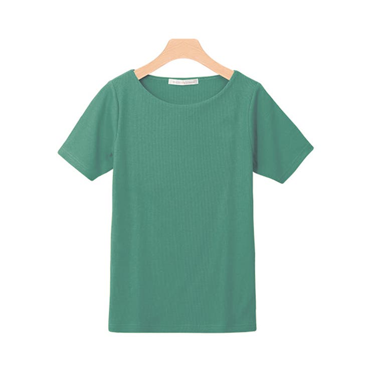 グリーン | ネックが選べる 半袖テレコリブ カットソー カットソー トップス 半袖 | Pierrot