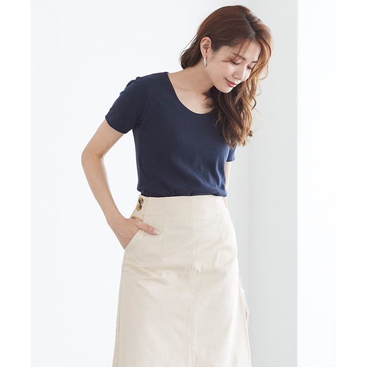 ネックが選べる 半袖テレコリブ カットソー カットソー トップス 半袖 | Pierrot | 詳細画像7 