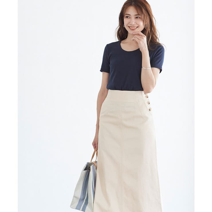 ネックが選べる 半袖テレコリブ カットソー カットソー トップス 半袖 | Pierrot | 詳細画像8 