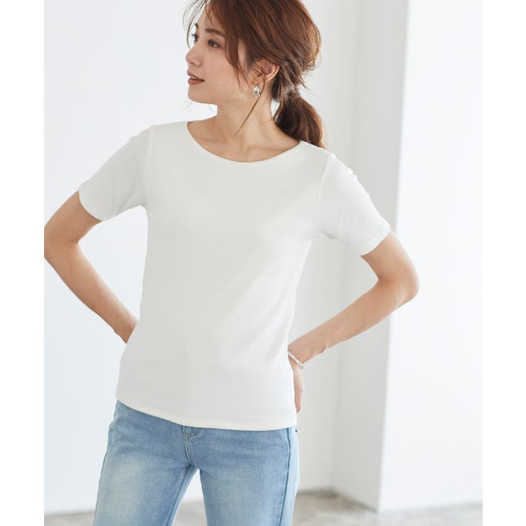 ネックが選べる 半袖テレコリブ カットソー カットソー トップス 半袖 | Pierrot | 詳細画像10 