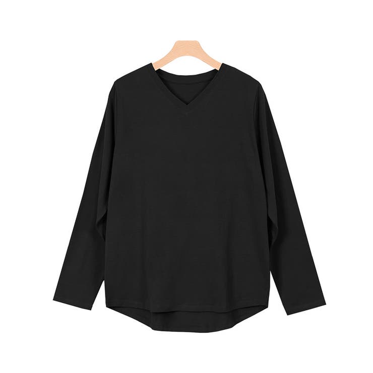 ブラック | 選べる綿100%ロンT ロンT ロングTシャツ 長袖Tシャツ 長袖カットソー | Pierrot