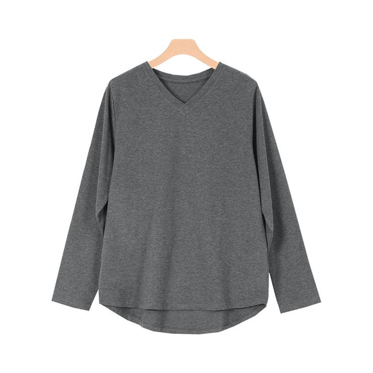 杢チャコール | 選べる綿100%ロンT ロンT ロングTシャツ 長袖Tシャツ 長袖カットソー | Pierrot