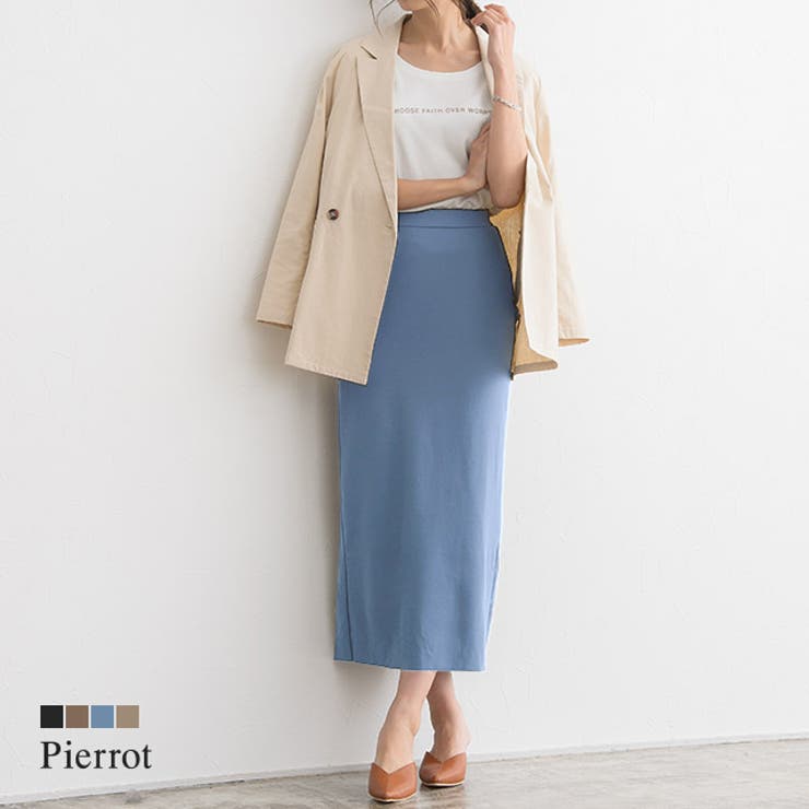 リブカットソーロングスカートリブ カットソー ロング スカート ボトムス 裏地 品番 Prtw Pierrot ピエロ のレディースファッション通販 Shoplist ショップリスト