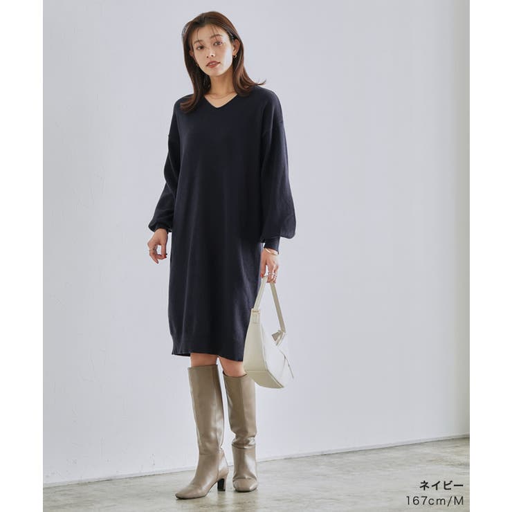 4756テ【美品】ブルネロクチネリ　カシミヤ100　ノースリーブワンピース 80027211_cd1.jpg