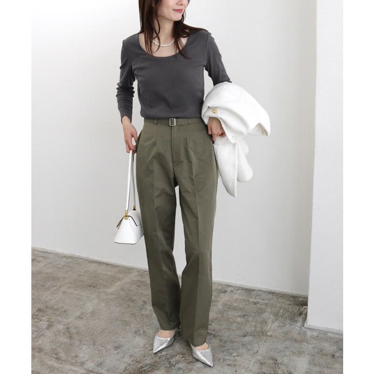 ネックが選べるテレコリブカットソー トップス カットソー | Pierrot | 詳細画像33 