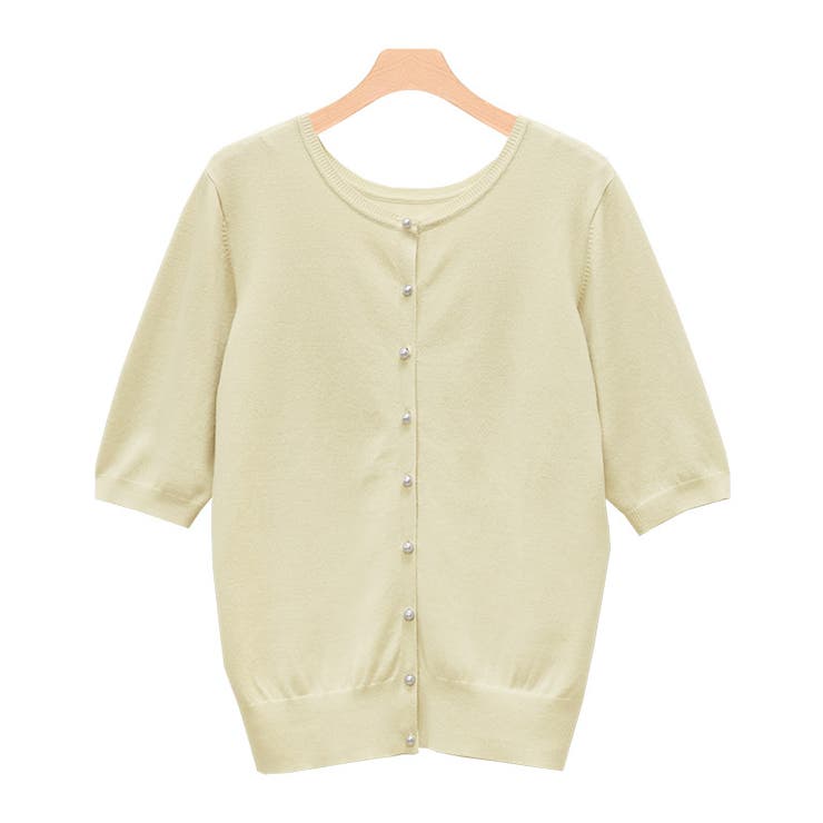 パールボタン半袖カーディガン カーディガン 半袖 サマーニット 洗える 品番 Prtw Pierrot ピエロ のレディースファッション通販 Shoplist ショップリスト