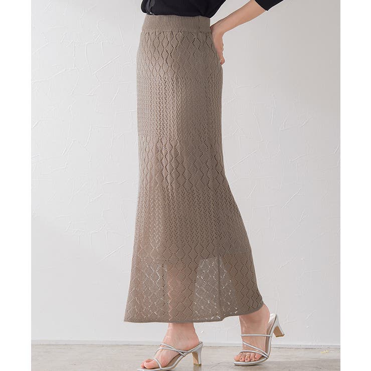 ビアズリー　クロシェスカート クロシェスカート ロングスカート クロシェスカート クロシェ