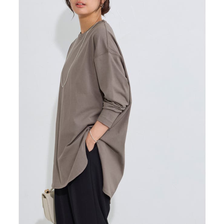 モカ | コットンロングスリーブTシャツ ロンT 長袖 | Pierrot