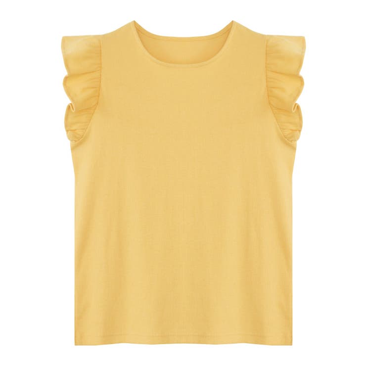 イエロー | テレコリブフリルTシャツ Tシャツ フリル | Pierrot