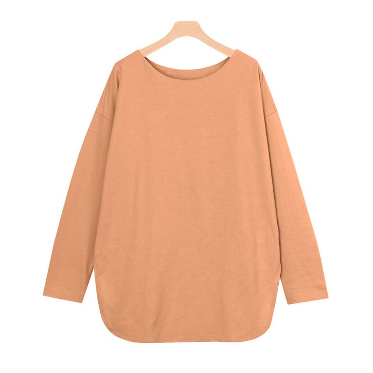 オレンジ | ミニ裏毛ロングスリーブチュニック Tシャツ チュニック | Pierrot
