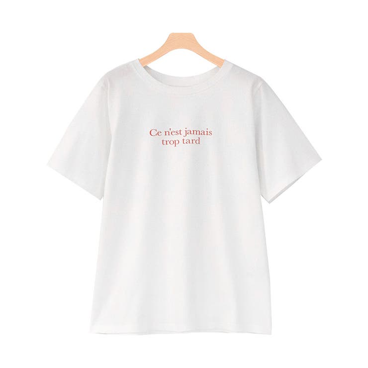 B/オフホワイト×オレンジ | シルケットロゴTシャツ Tシャツ カットソー | Pierrot