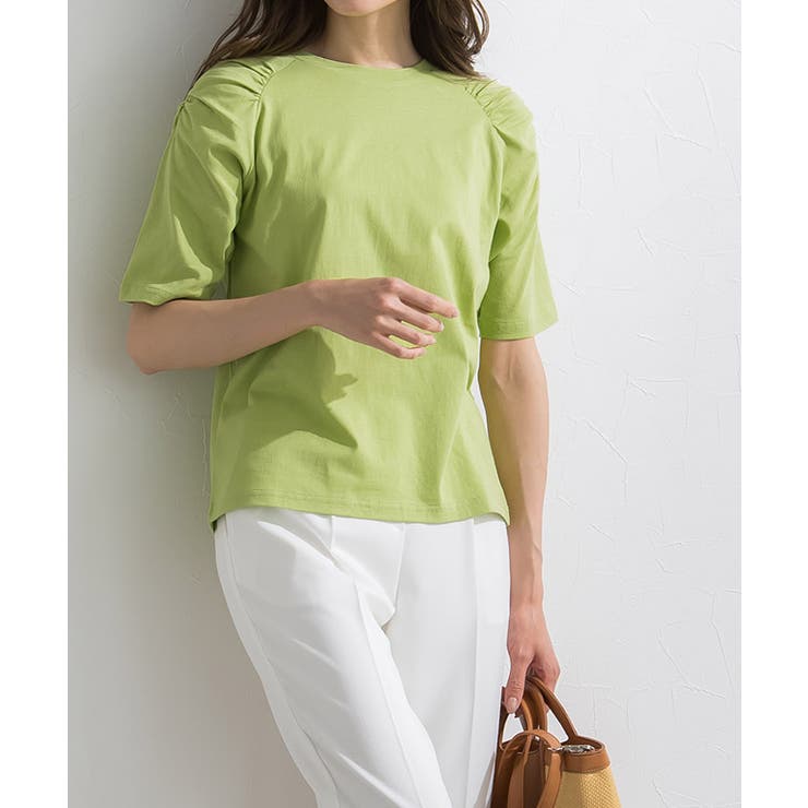 Steady 8月号掲載アイテム 汗ジミ防止シャーリングデザインTシャツ | Pierrot | 詳細画像17 