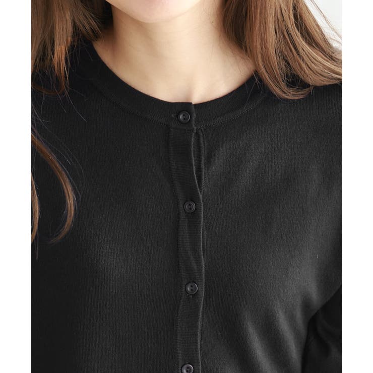 クルーネックシルクタッチウォッシャブルニットカーディガン カーディガン ニット | Pierrot | 詳細画像8 