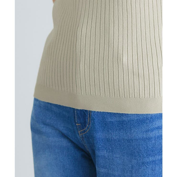 シルクタッチウォッシャブルノースリーブリブニット ニット ノースリーブ | Pierrot | 詳細画像10 