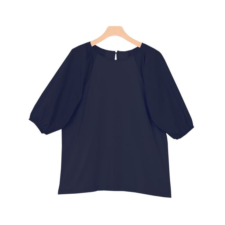 ネイビー | パフスリーブTシャツ Tシャツ 半袖Tシャツ | Pierrot