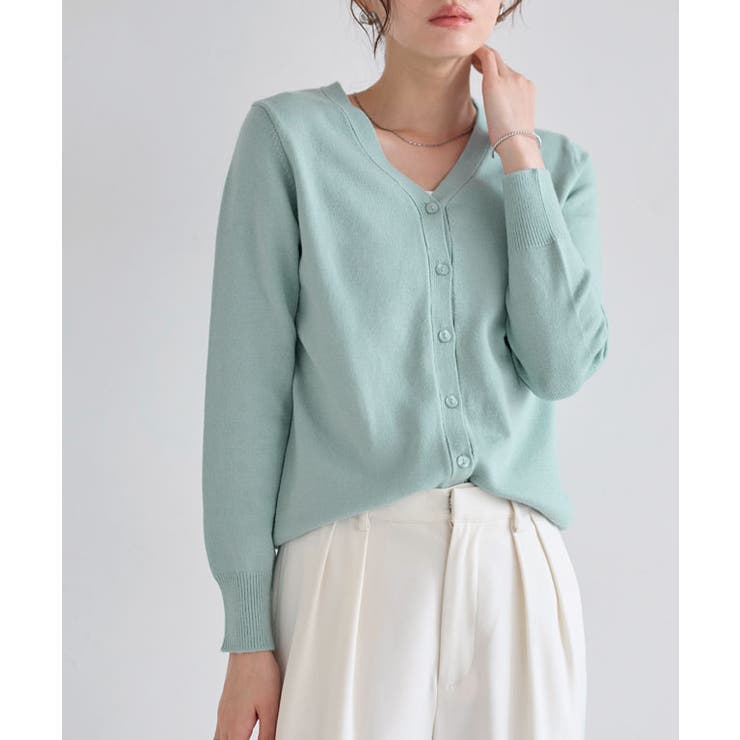 ブルーミント | プレミアムカシミヤタッチカーディガン カーディガン カシミヤタッチ | Pierrot