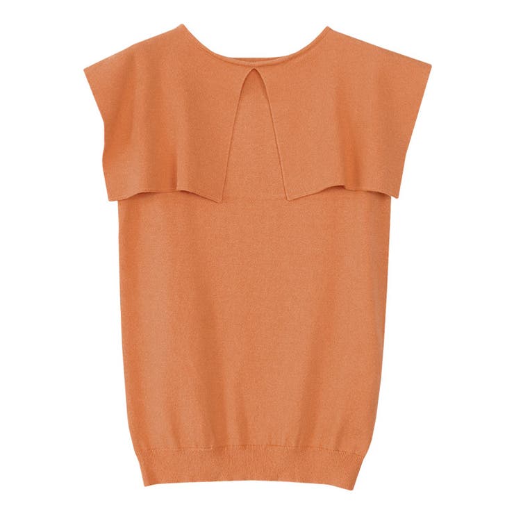 オレンジ | セーラーカラーノースリーブニット ニット ノースリーブ | Pierrot