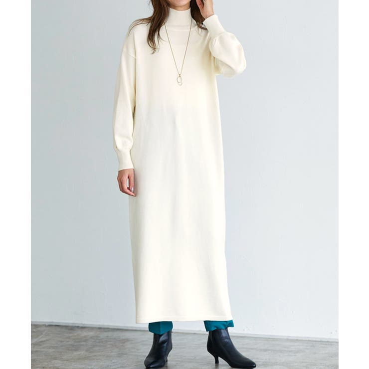 Vネックベスト×ワンピースセットアップ ニット セットアップ[品番