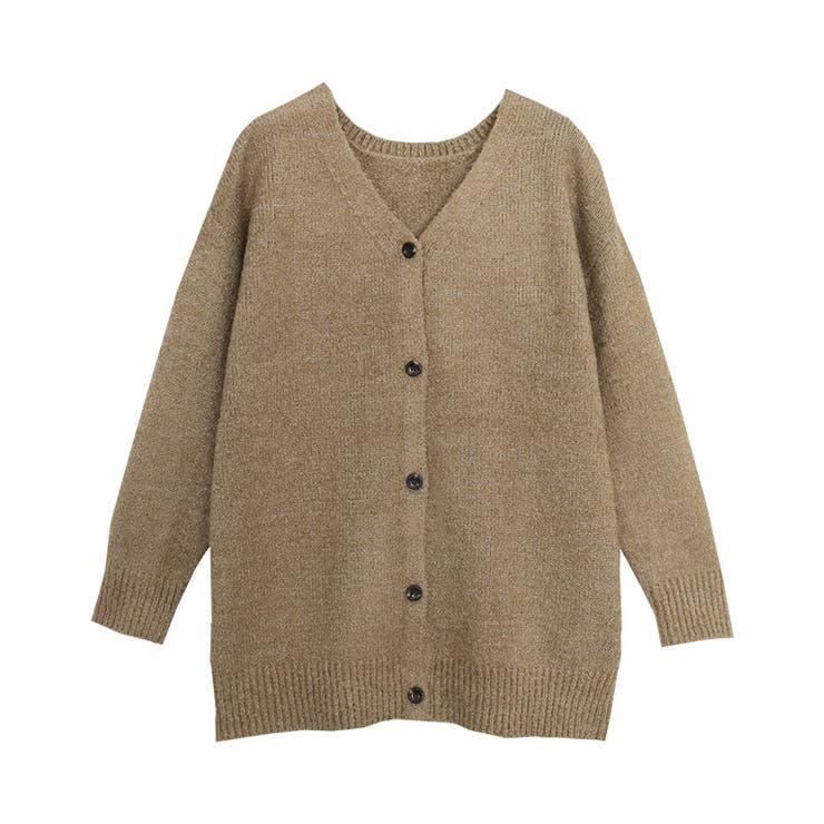 ベージュ | 2wayブークレVネックカーディガン カーディガン カーデ | Pierrot