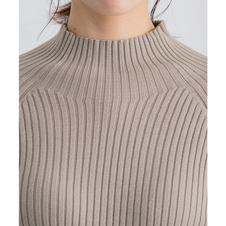 ストレッチリブハイネックニット ニット リブニット | Pierrot | 詳細画像3 