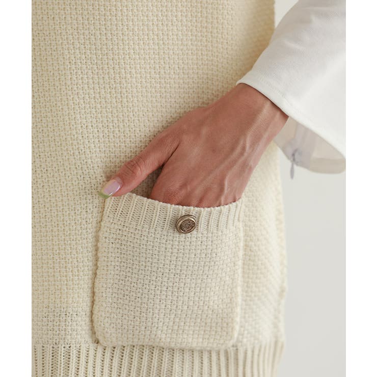 ツイード風ニットベスト ベスト ニットベスト | Pierrot | 詳細画像6 