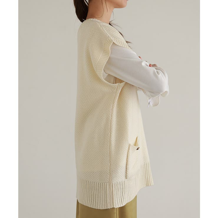 ツイード風ニットベスト ベスト ニットベスト | Pierrot | 詳細画像8 