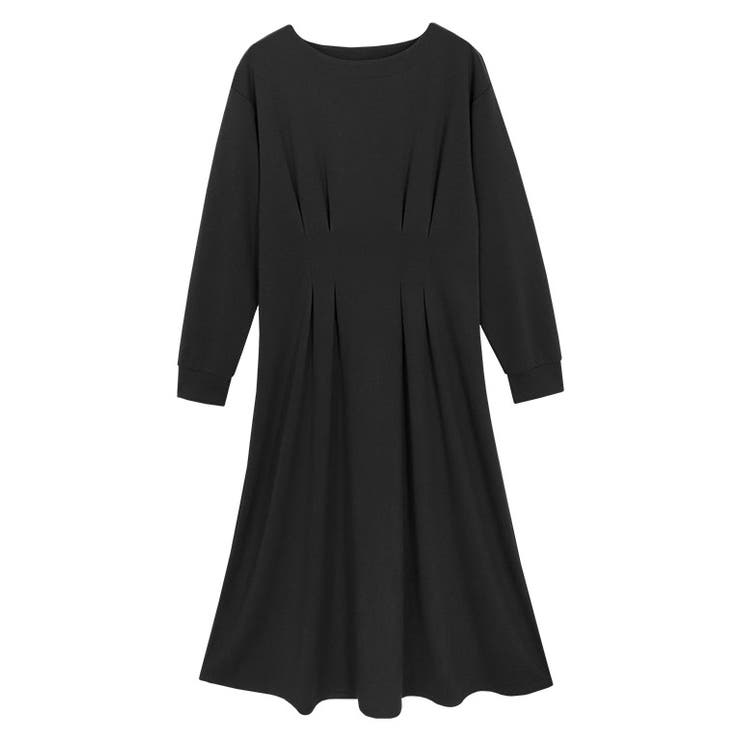 ブラック | ウエストタックフレアワンピース ワンピース ワンピ | Pierrot