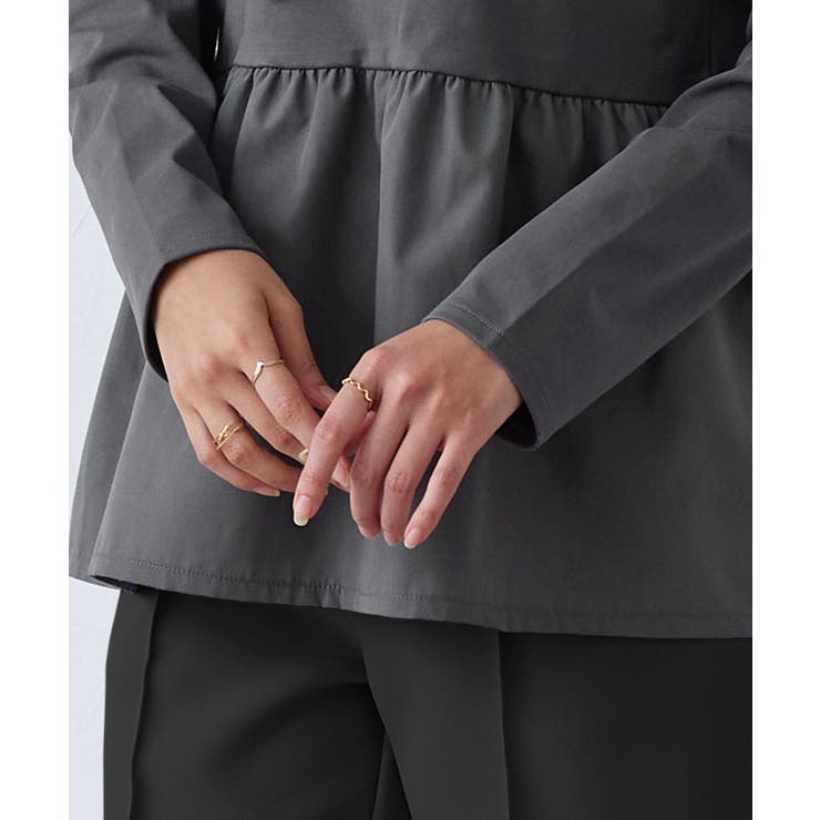 異素材ドッキングフリルギャザーカットソー トップス カットソー | Pierrot | 詳細画像7 