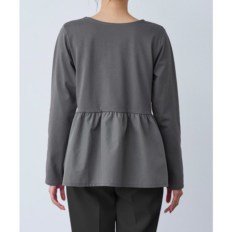 異素材ドッキングフリルギャザーカットソー トップス カットソー | Pierrot | 詳細画像10 