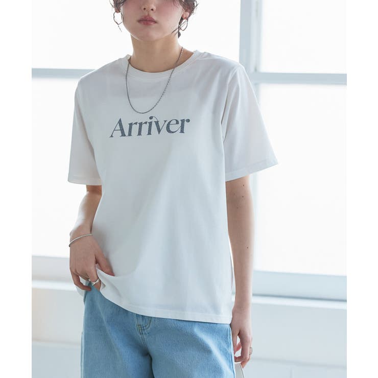 A/オフホワイト×グレーグリッター | 【接触冷感 イージーケア】選べるロゴTシャツ ロゴ | Pierrot