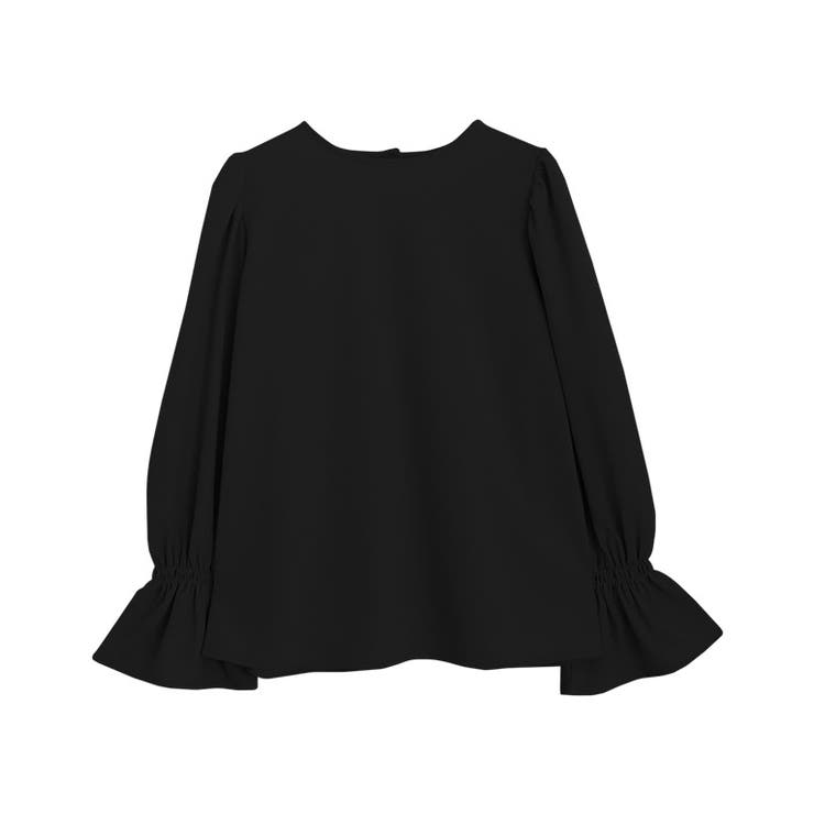 ブラック | バックボタンキャンディスリーブTブラウス Tブラウス キャンディスリーブ | Pierrot