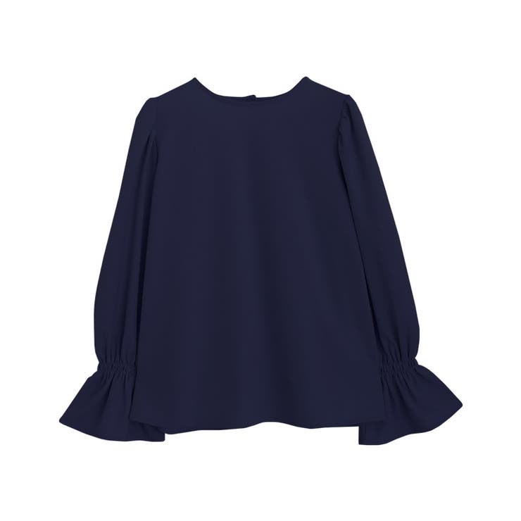 ネイビー | バックボタンキャンディスリーブTブラウス Tブラウス キャンディスリーブ | Pierrot