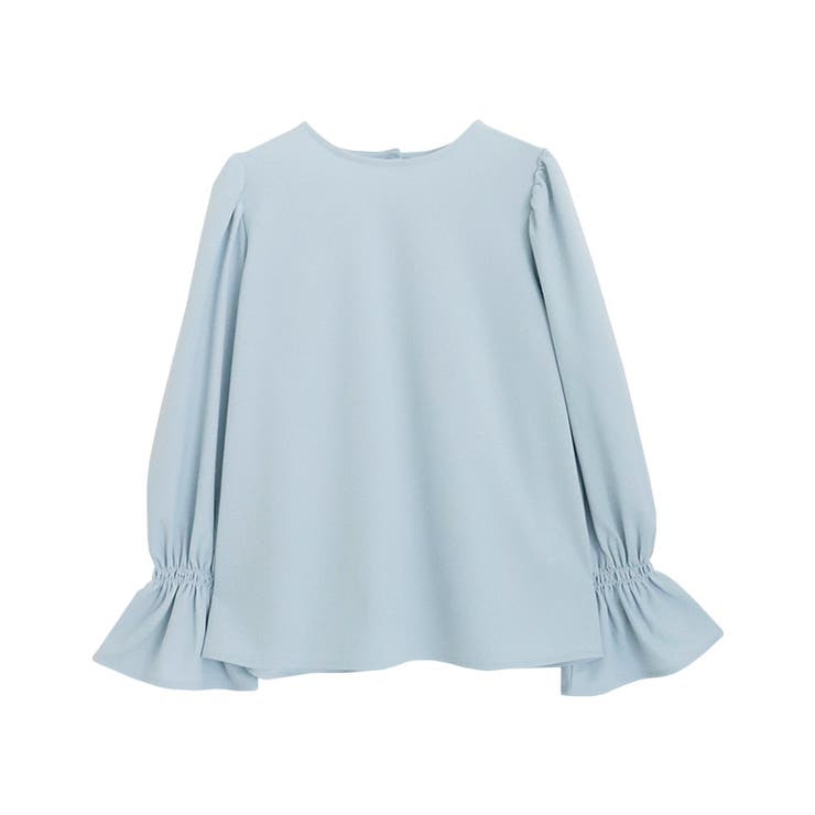 サックス | バックボタンキャンディスリーブTブラウス Tブラウス キャンディスリーブ | Pierrot