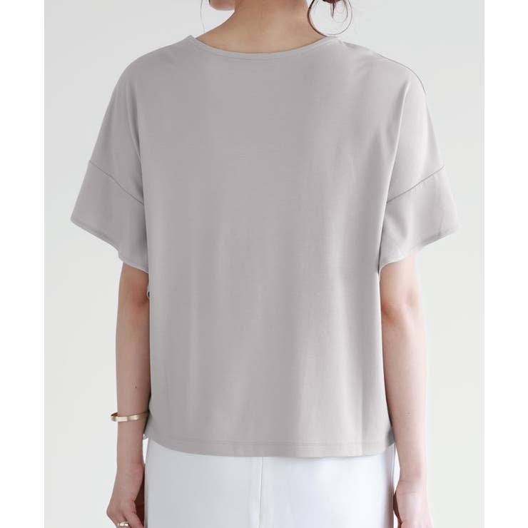 2024.SS！新品！組曲（L）【接触冷感】ビスチェレイヤードTシャツ　ブラック 接触冷感】ビスチェレイヤードTシャツ / 組曲 | ファッション