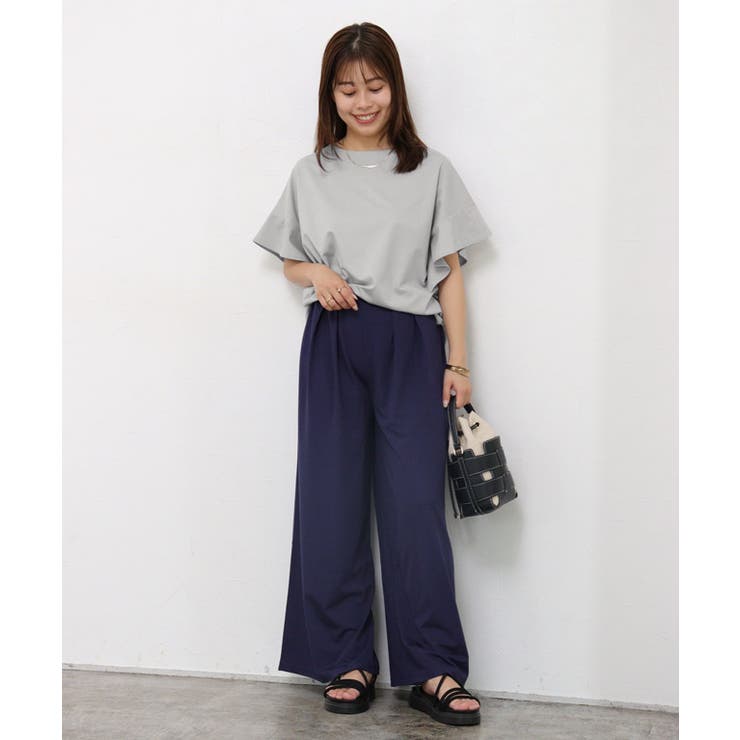 接触冷感フレアスリーブTシャツ Tシャツ カットソー[品番