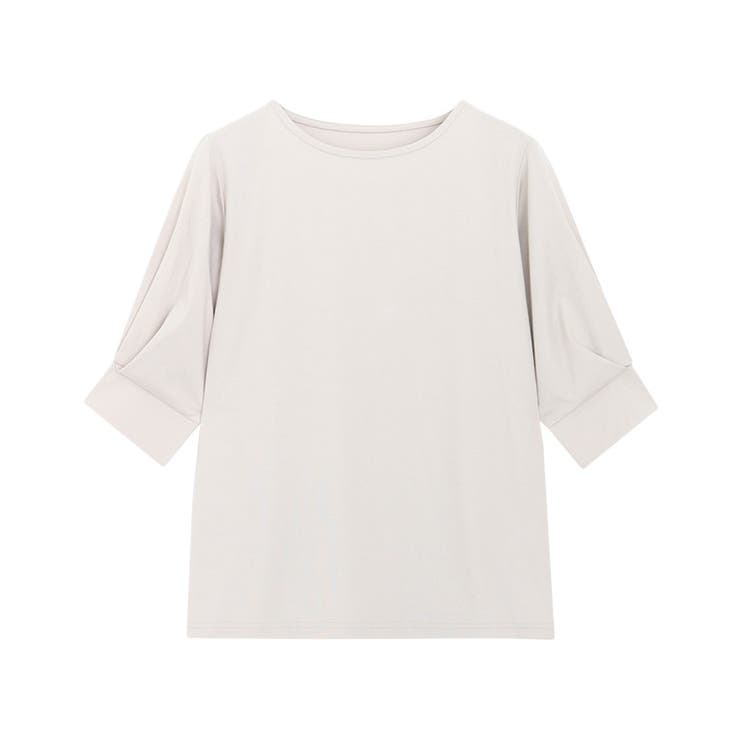 ライトグレージュ | 接触冷感パフスリーブTシャツ Tシャツ カットソー | Pierrot