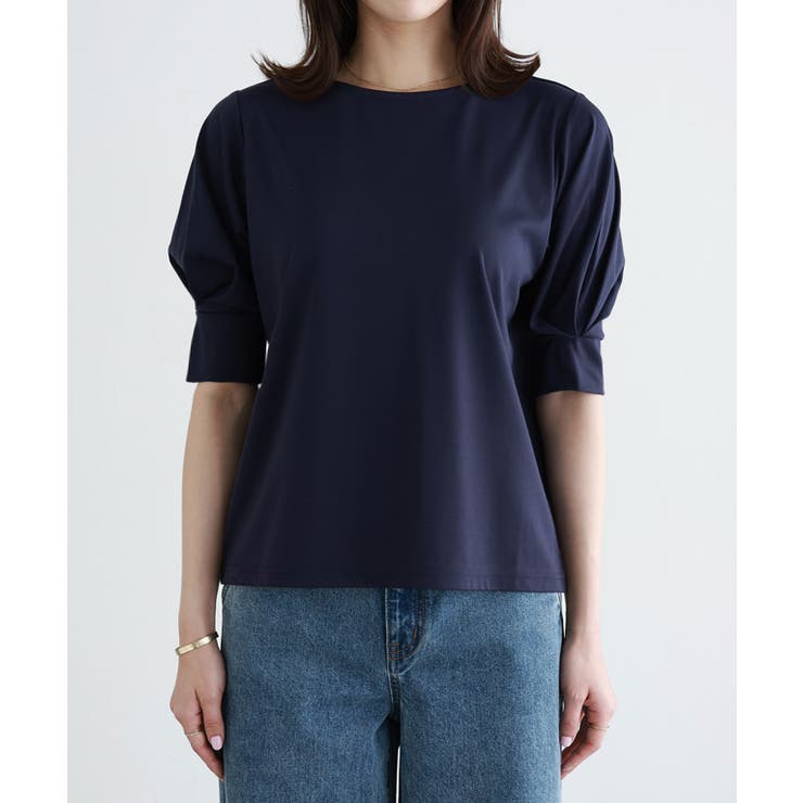 セール】接触冷感スクエアネックパフスリーブTシャツ（Tシャツ