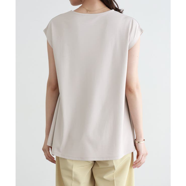 接触冷感フレンチスリーブAラインTシャツ Tシャツ カットソー