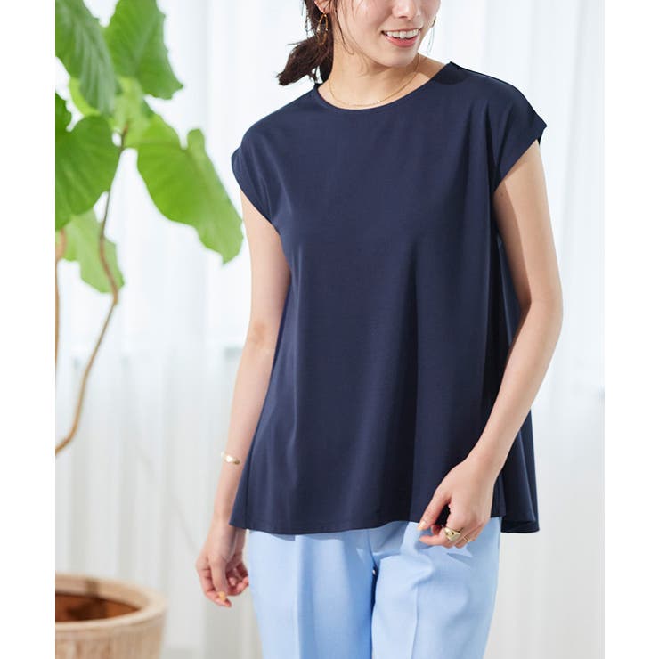 接触冷感フレンチスリーブAラインTシャツ Tシャツ カットソー | Pierrot | 詳細画像17 