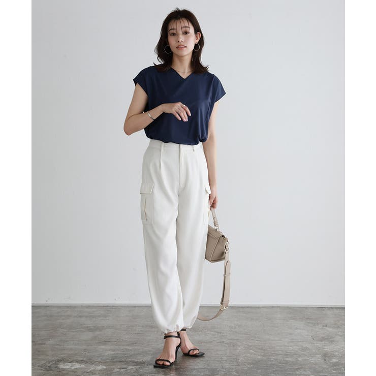接触冷感フレンチスリーブカットソー Tシャツ カットソー[品番